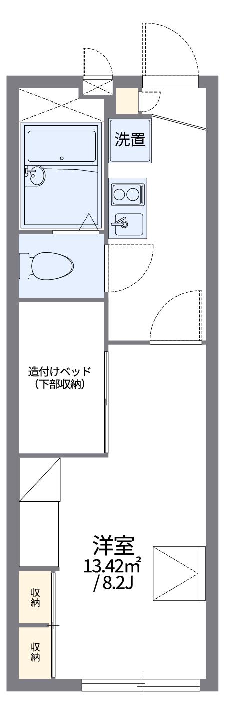 レオパレス流鏑馬(1K/2階)の間取り写真