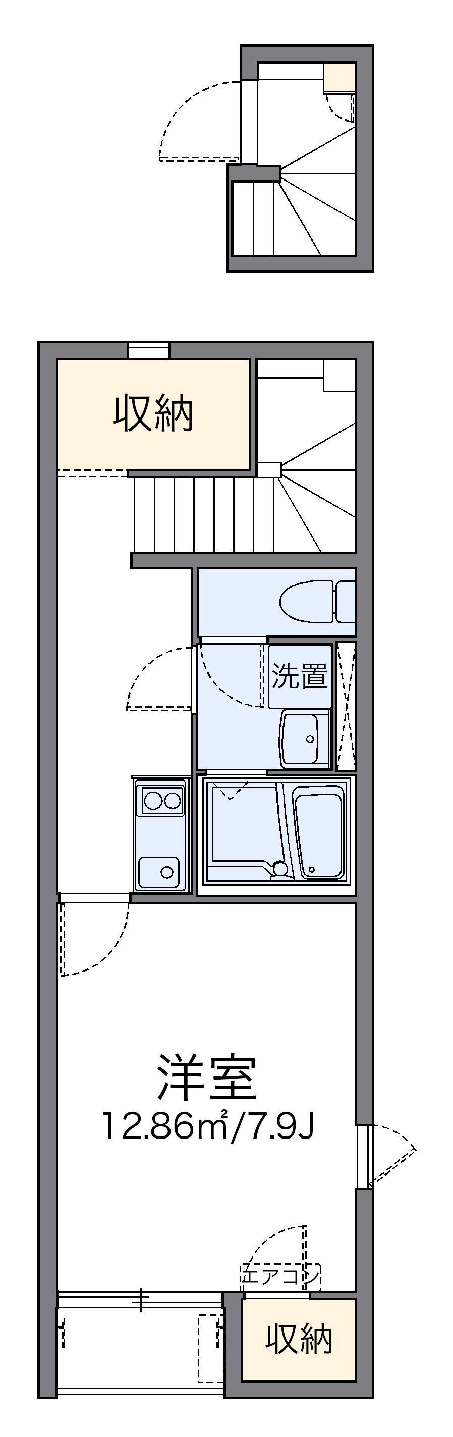 レオネクストKONO(1K/2階)の間取り写真