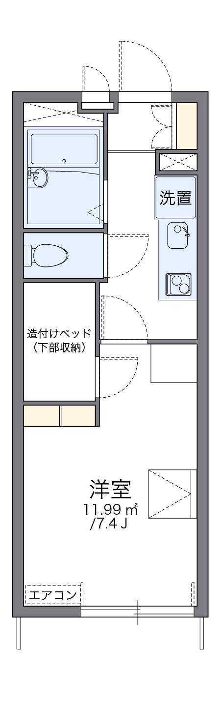 レオパレスルーナ(1K/1階)の間取り写真