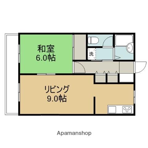 セントラルマンションⅡ(1LDK/2階)の間取り写真