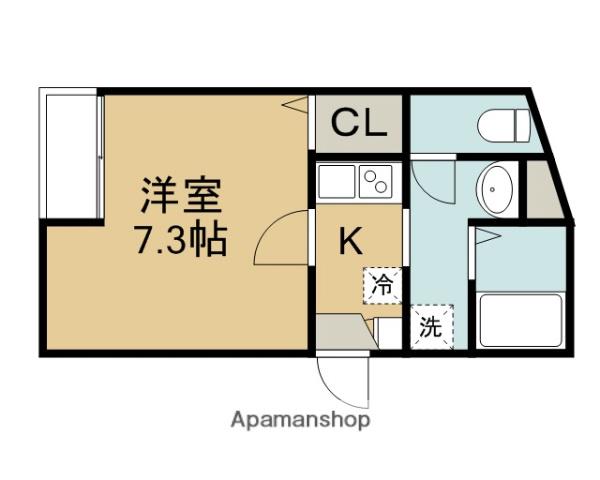 ラ・プリマベーラ霞ヶ関Ⅱ(1K/2階)の間取り写真