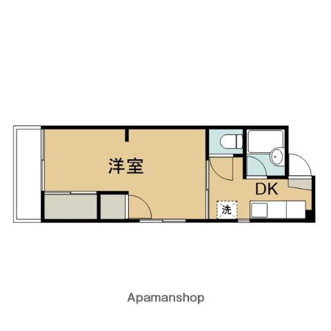 メゾン松月(1K/1階)の間取り写真