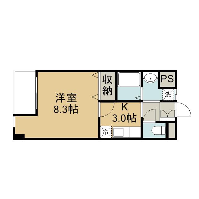 LOHAS・I・Ⅶ(1K/1階)の間取り写真