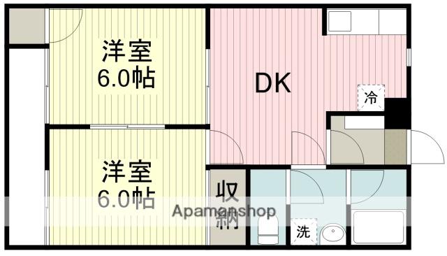 マンション欅(2LDK/3階)の間取り写真