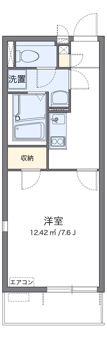 クレイノITUKI(1K/2階)の間取り写真