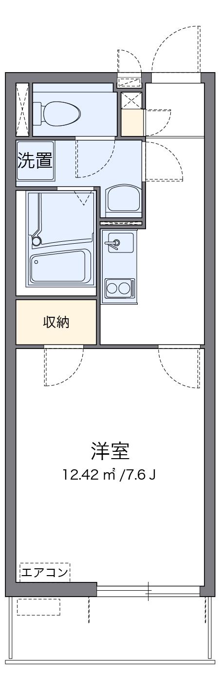 クレイノITUKI(1K/2階)の間取り写真