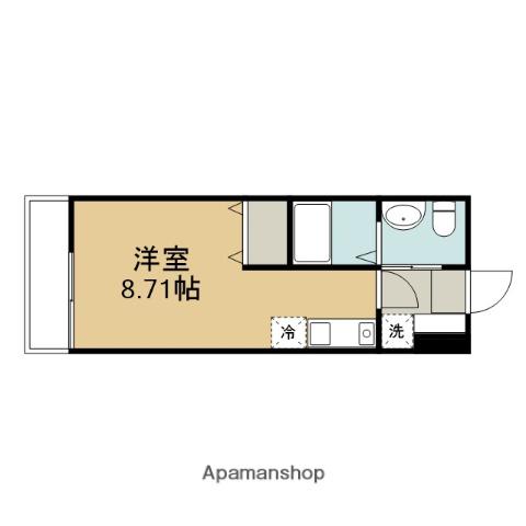 ワグテイル(ワンルーム/1階)の間取り写真