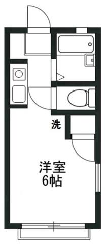 プリムローズハット(ワンルーム/2階)の間取り写真