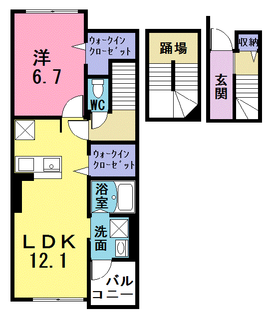 ノーブル・レジデンス(1LDK/3階)の間取り写真