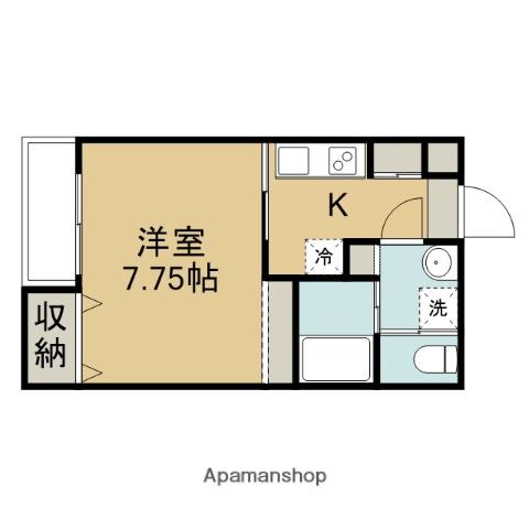 レア・オハナ宮鼻(1K/1階)の間取り写真