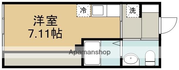 パディーⅠ(ワンルーム/2階)の間取り写真