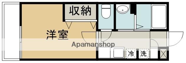 グリューネ(1K/3階)の間取り写真