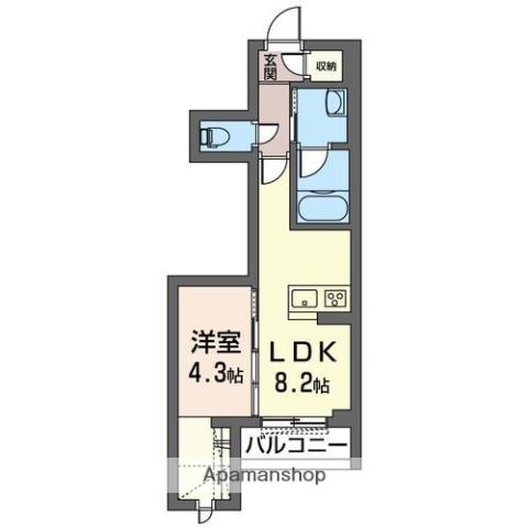 レガーロ(1LDK/1階)の間取り写真