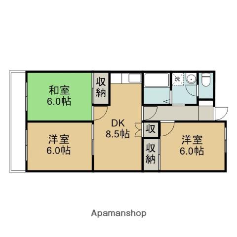 ケイコーコーポⅢ(3LDK/3階)の間取り写真