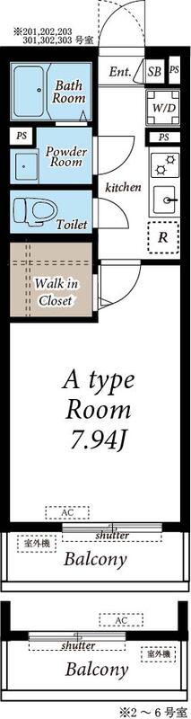 リブリ・辰佳・中富町(1K/1階)の間取り写真