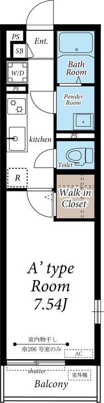 VICTORY HOUSE(1K/1階)の間取り写真