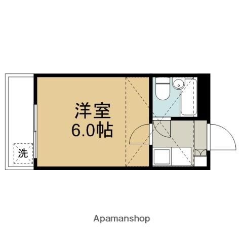 クリアス北坂戸A(1K/2階)の間取り写真