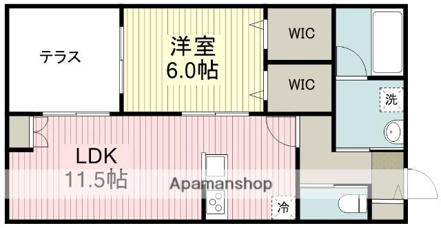 MARINE26(1LDK/2階)の間取り写真