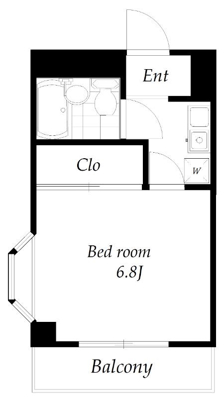 シャルマン小笠原(1K/4階)の間取り写真