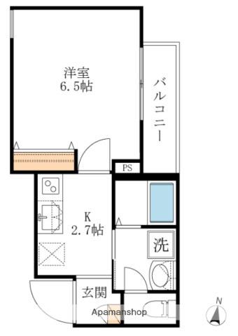 高坂メゾン(1K/2階)の間取り写真