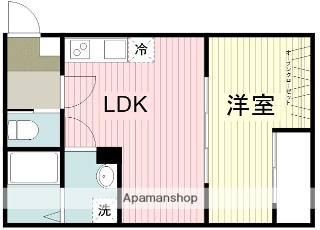 GRADUS鶴ヶ島Ⅴ(1LDK/2階)の間取り写真