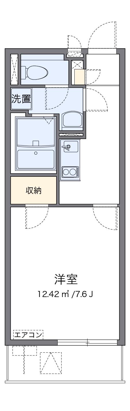 クレイノSATSUKI(1K/1階)の間取り写真