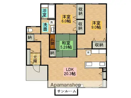 湘南新宿ライン宇須 白岡駅 徒歩11分 2階建 築4年(3LDK)の間取り写真