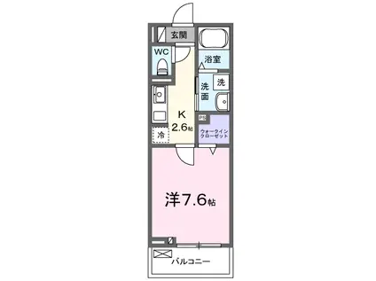 アリエッタ(1K/2階)の間取り写真