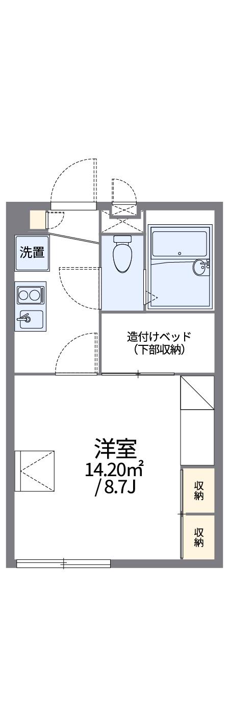 レオパレスプラチナ(1K/1階)の間取り写真