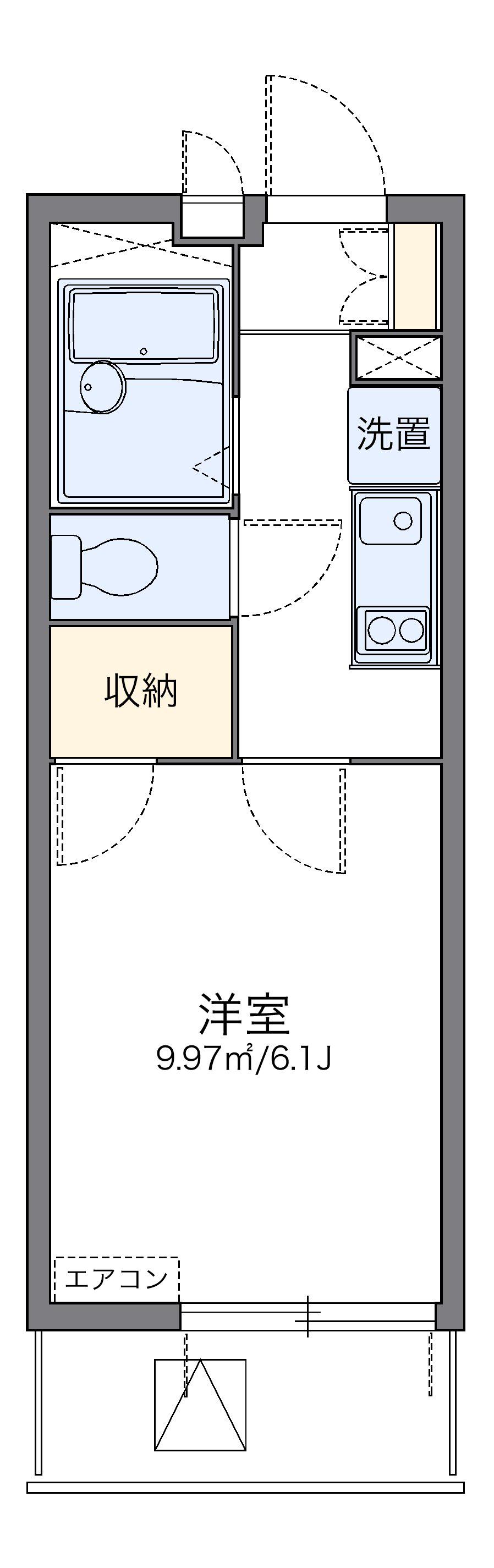 レオパレス彩(1K/3階)の間取り写真