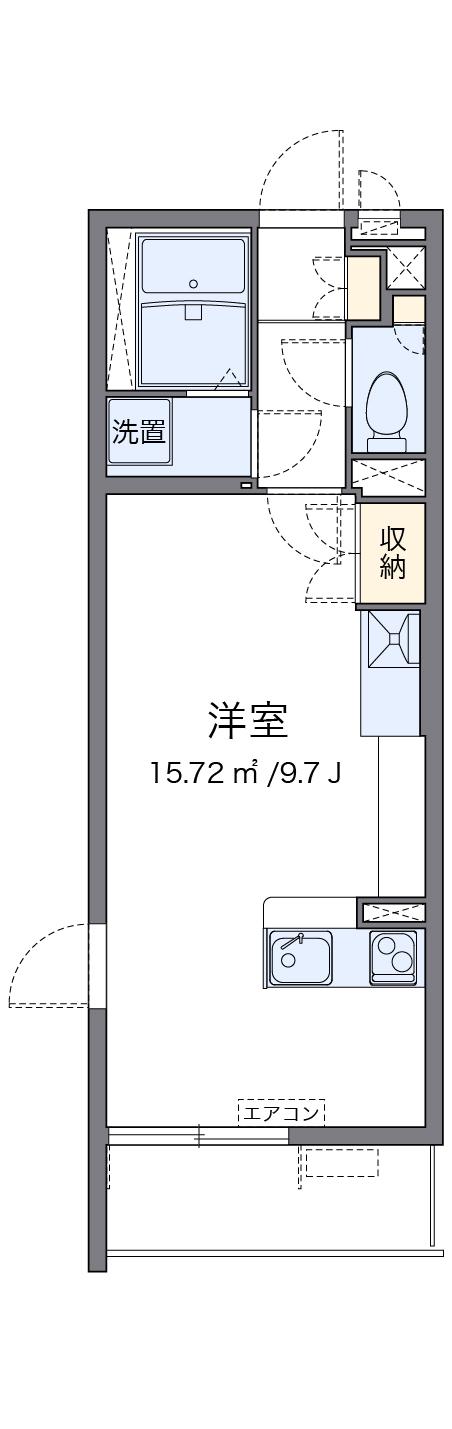 ミランダセレブⅡ(ワンルーム/2階)の間取り写真