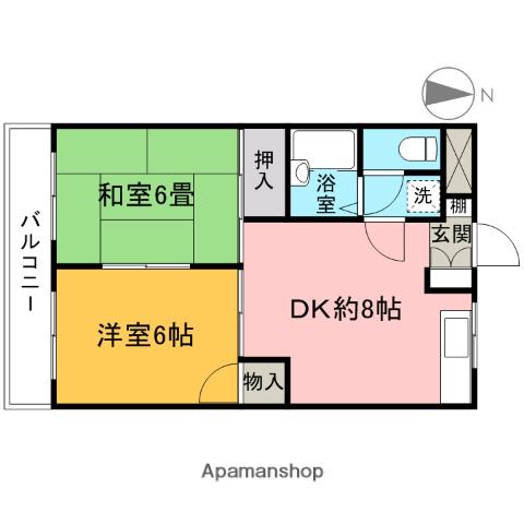 グランドハイツ 2階階 間取り
