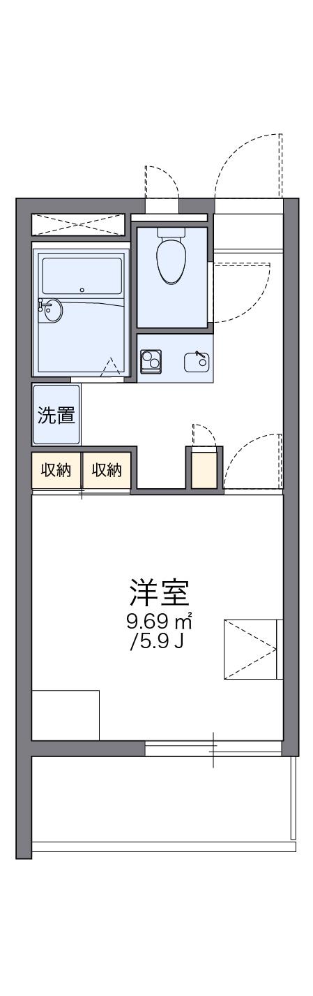 レオパレスコートデレモングラス 2階階 間取り