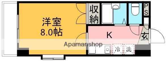 アンシャンテ坂戸(1K/8階)の間取り写真