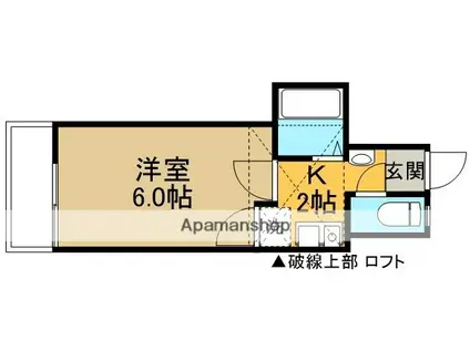 リーベ・Y・サツキ(1K/2階)の間取り写真
