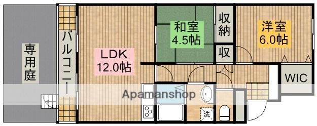 岸田マンション(2LDK/1階)の間取り写真