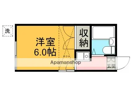 霞ヶ関第3(1K/1階)の間取り写真