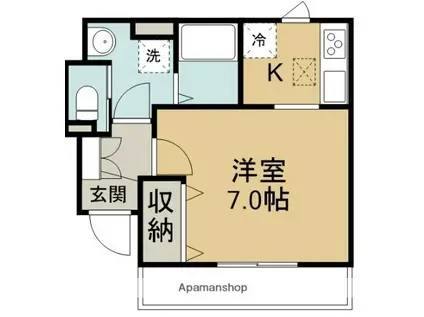 コンフォート霞ヶ関(ワンルーム/1階)の間取り写真