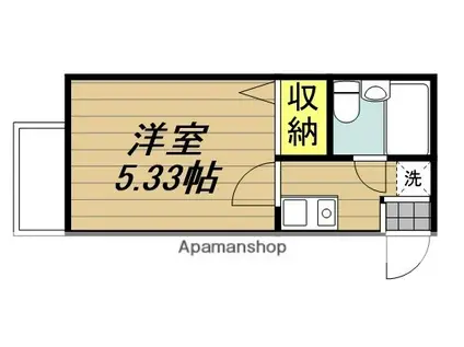 エミグラント北戸田Ⅱ(1K/2階)の間取り写真