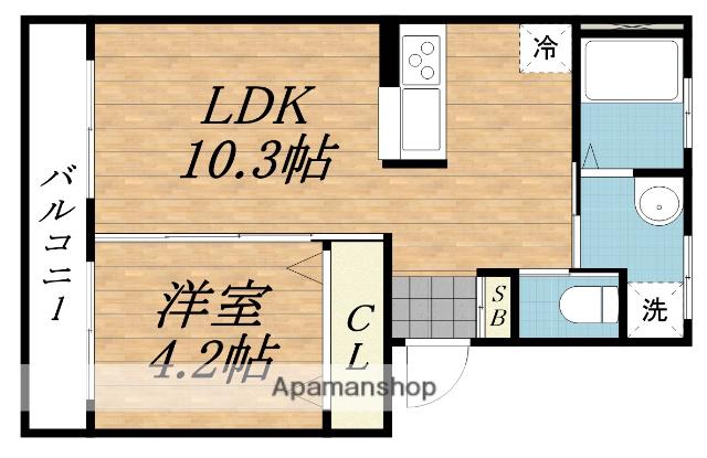 中村マンション(1LDK/3階)の間取り写真
