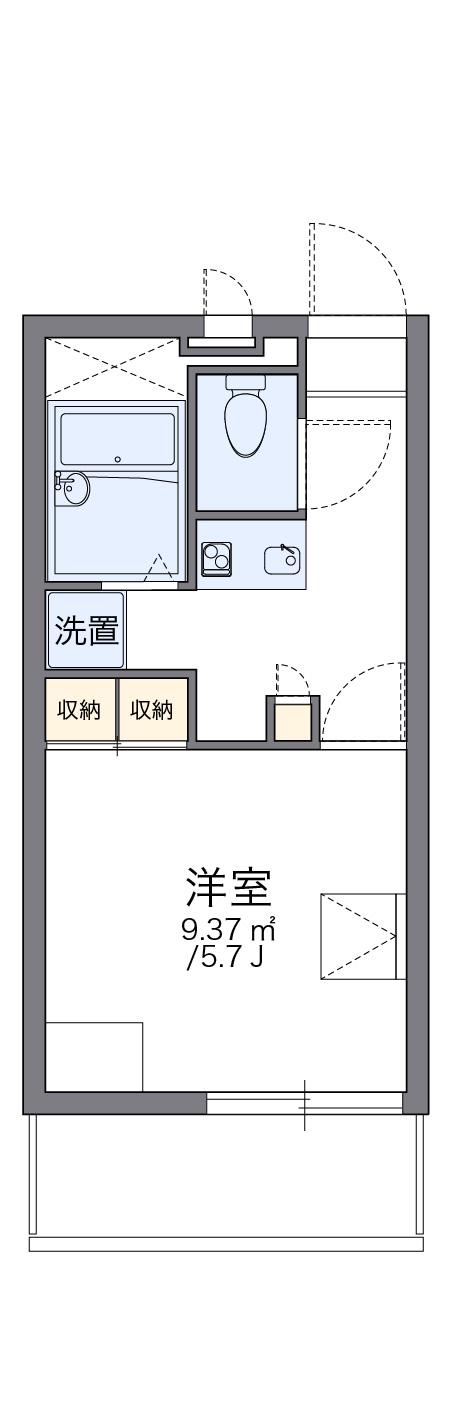 レオパレスアドミラブールワタル 3階階 間取り