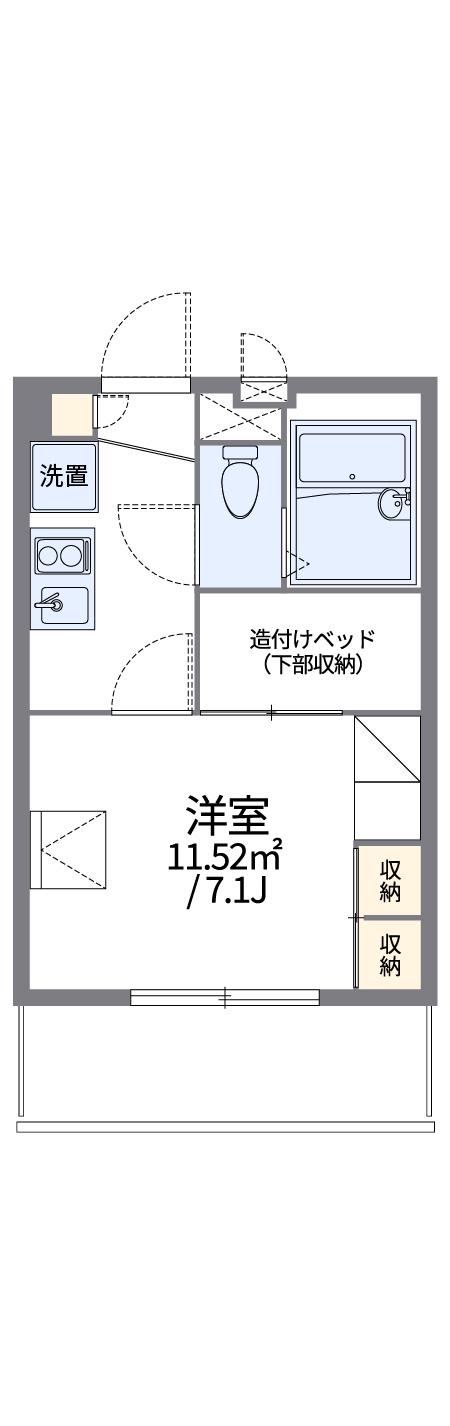 レオパレスルミエール07 3階階 間取り