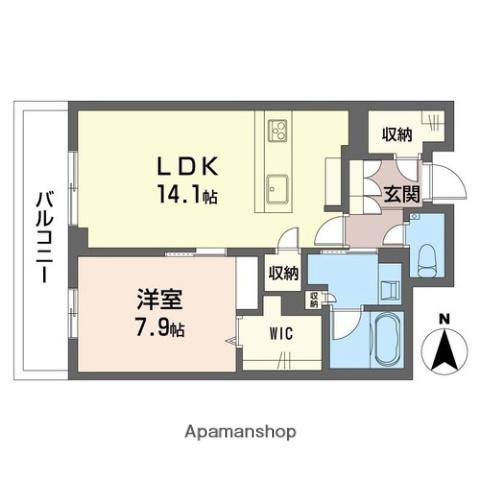 埼京線 北戸田駅 徒歩19分 3階建 新築(1LDK/2階)の間取り写真