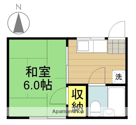 パークサイド戸田(1K/2階)の間取り写真