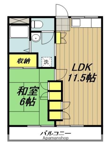 第2金子コーポ 1階階 間取り