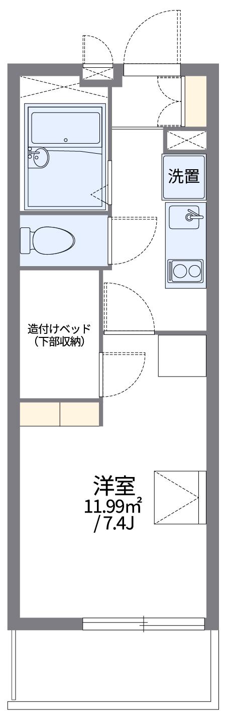 レオパレスアルファード 2階階 間取り