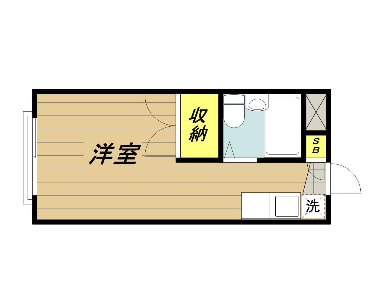 コンフォートマンション北戸田(ワンルーム/2階)の間取り写真
