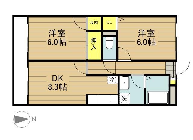 柚の木マンション 3階階 間取り