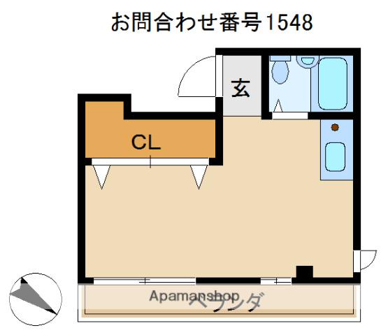 ベルメゾン小手指(ワンルーム/3階)の間取り写真