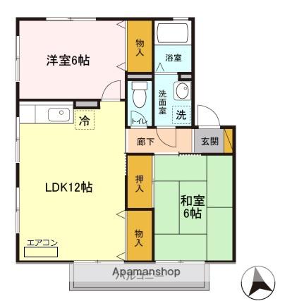 セントポーリア(2LDK/2階)の間取り写真